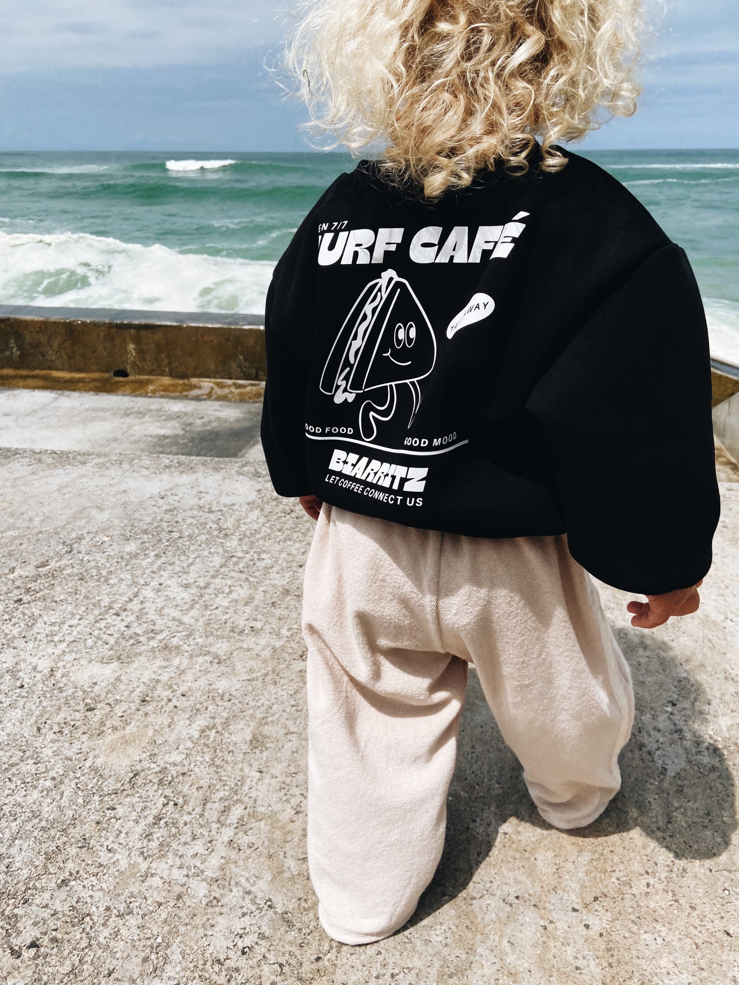 Sweat "Surf café" À Personnaliser - Noir