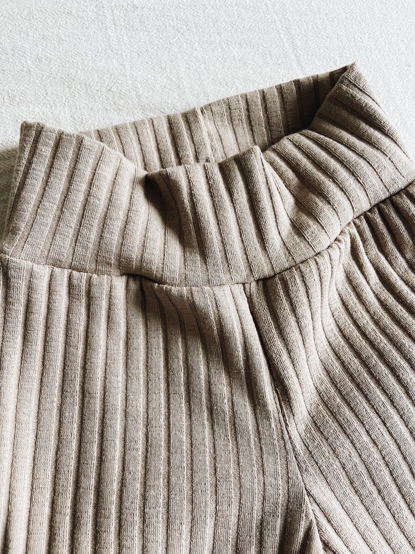 Pantalon Évasé Beige