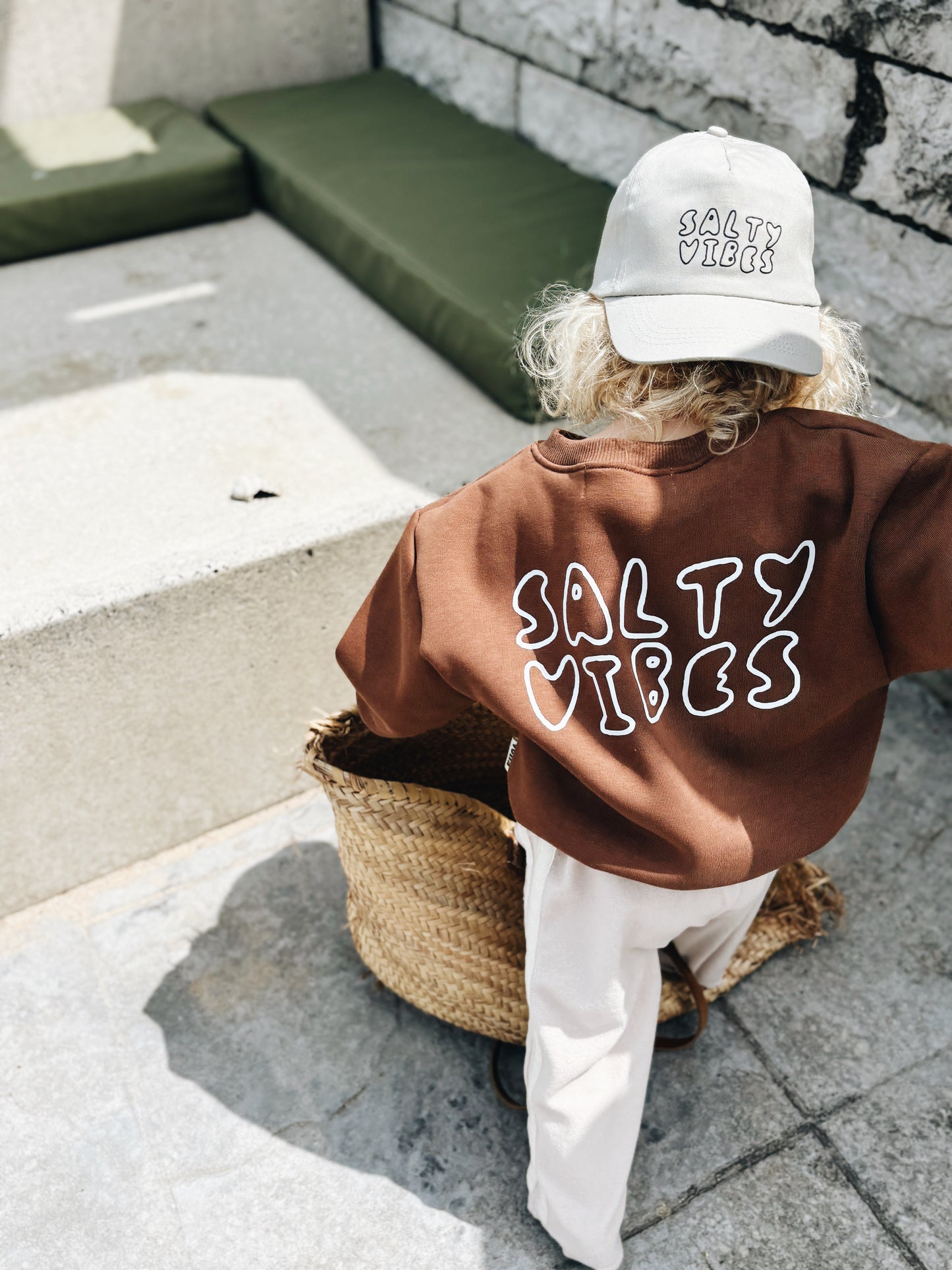Sweat "Salty Vibes" - Marron