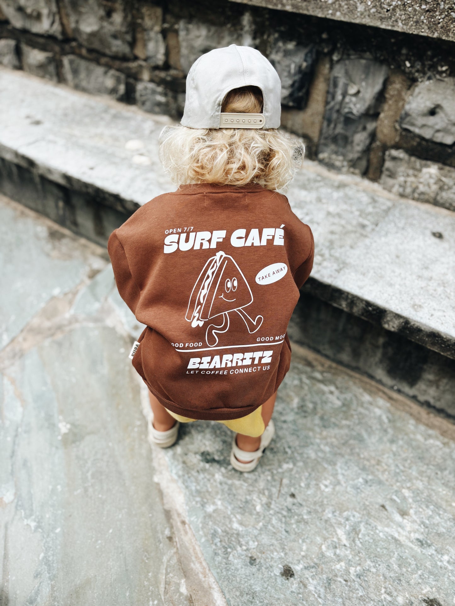 Sweat "Surf café" À Personnaliser - Marron