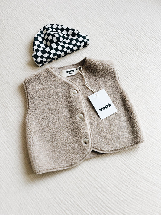 Gilet Teddy Beige Foncé - (Précommande, arrivée fin novembre)