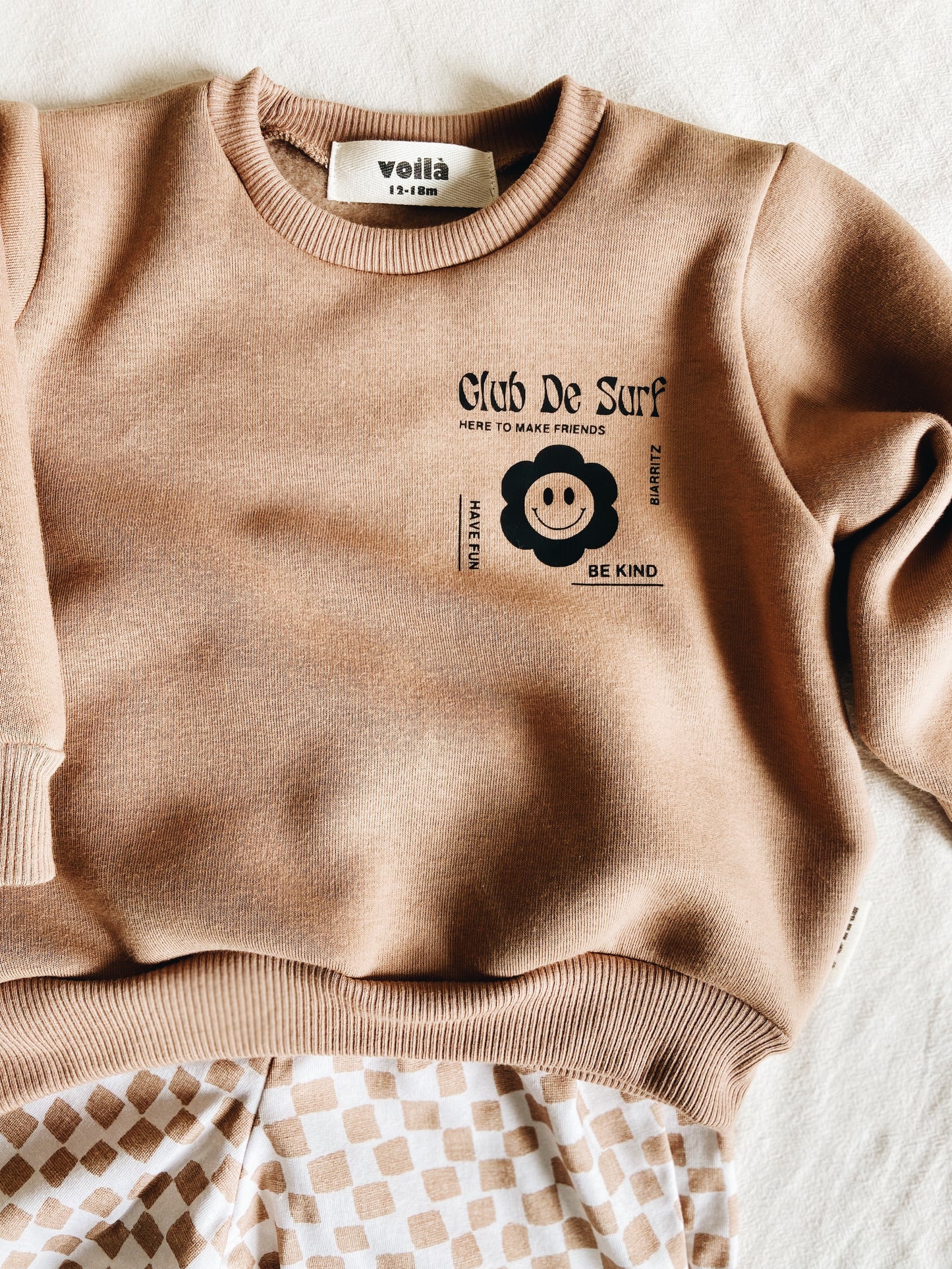 Sweat Noisette "Club de surf"