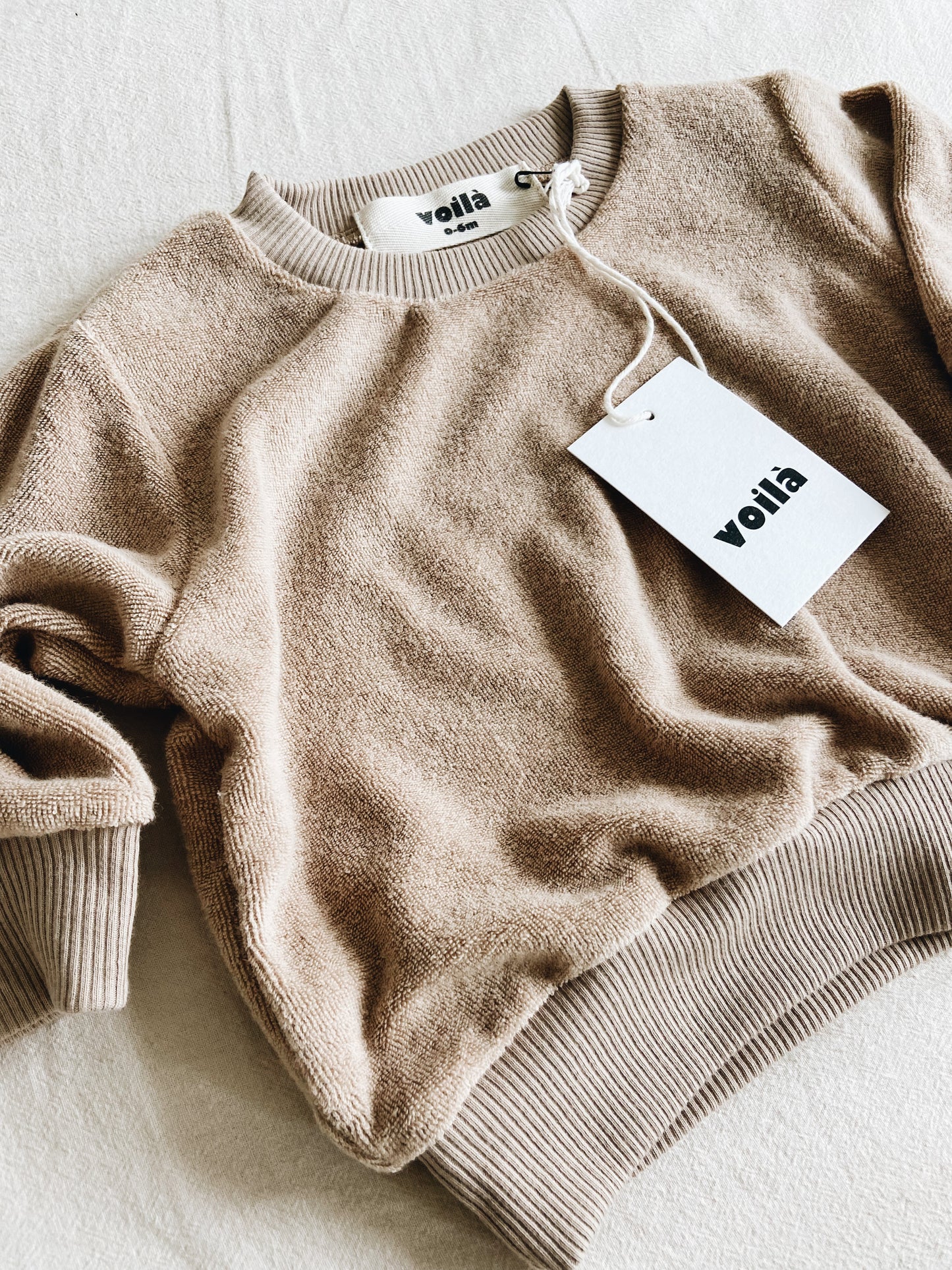 Sweat Éponge Beige Foncé