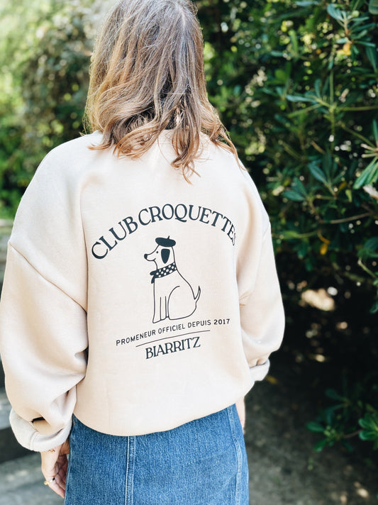 Sweat Adulte "Club Croquettes" À Personnaliser