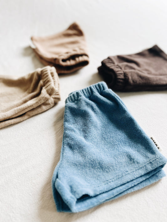 Short Loose Éponge Bleu