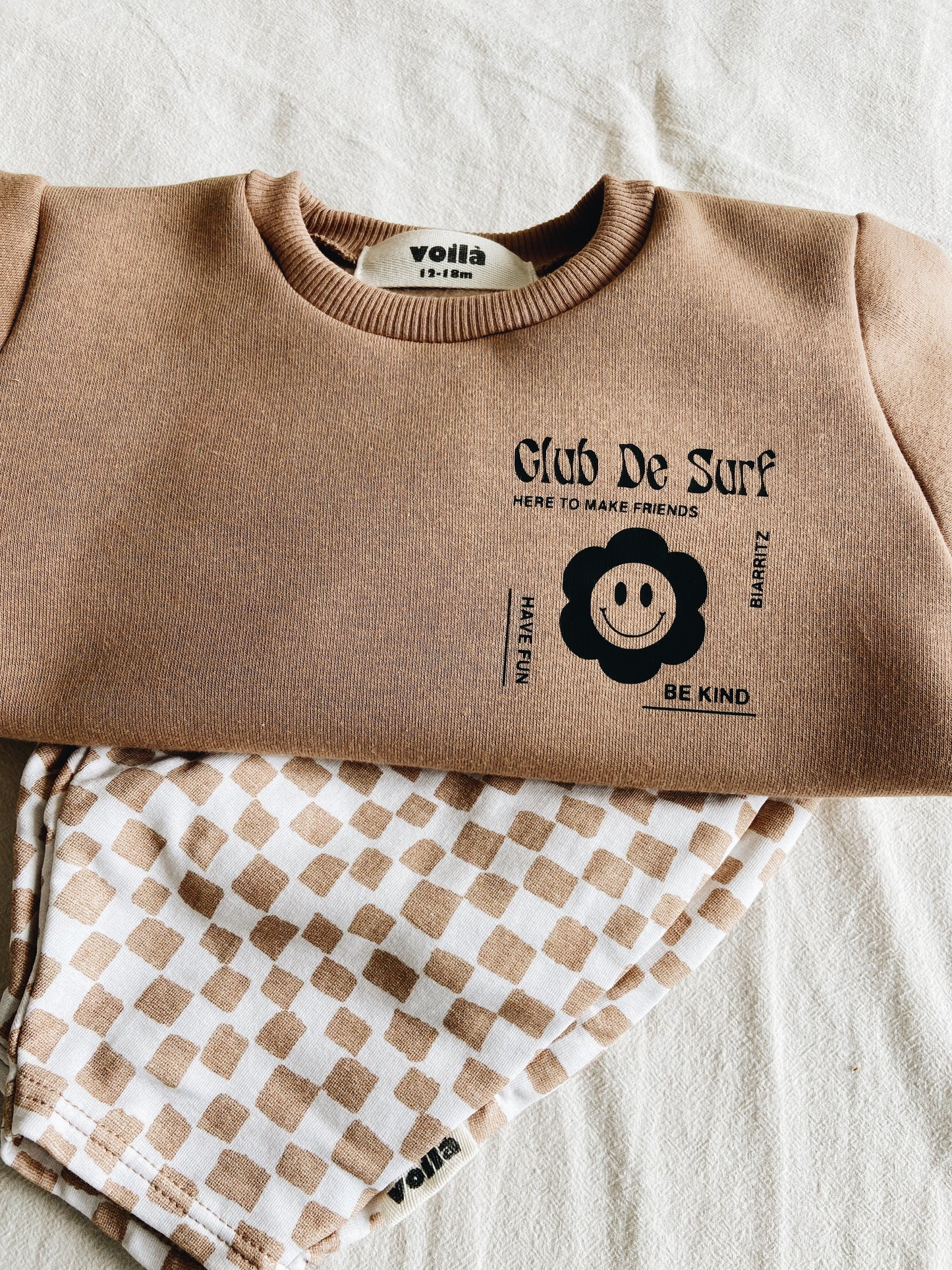 Sweat Noisette "Club de surf"