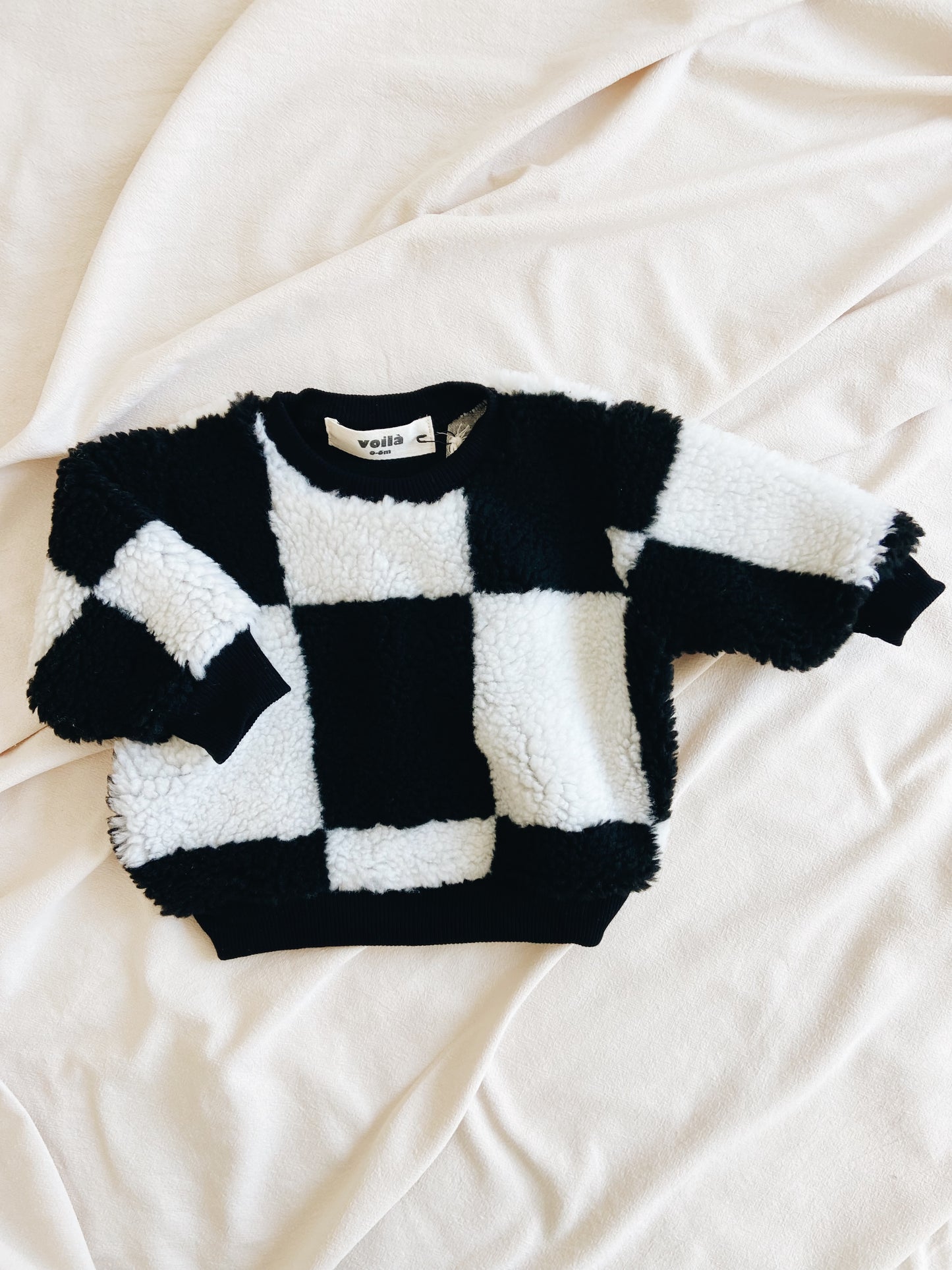 Sweat Teddy Motif Damier