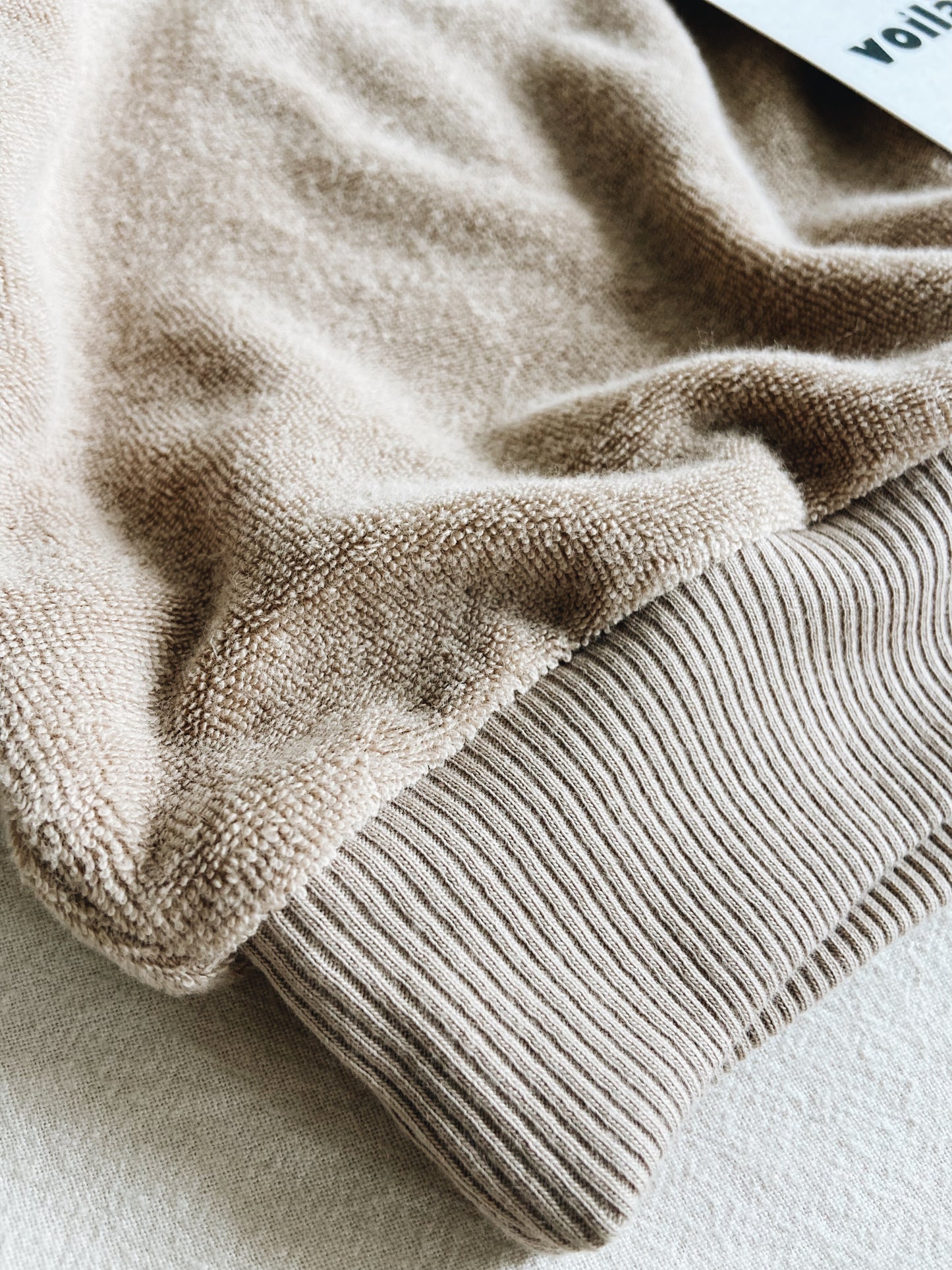 Sweat Éponge Beige Foncé