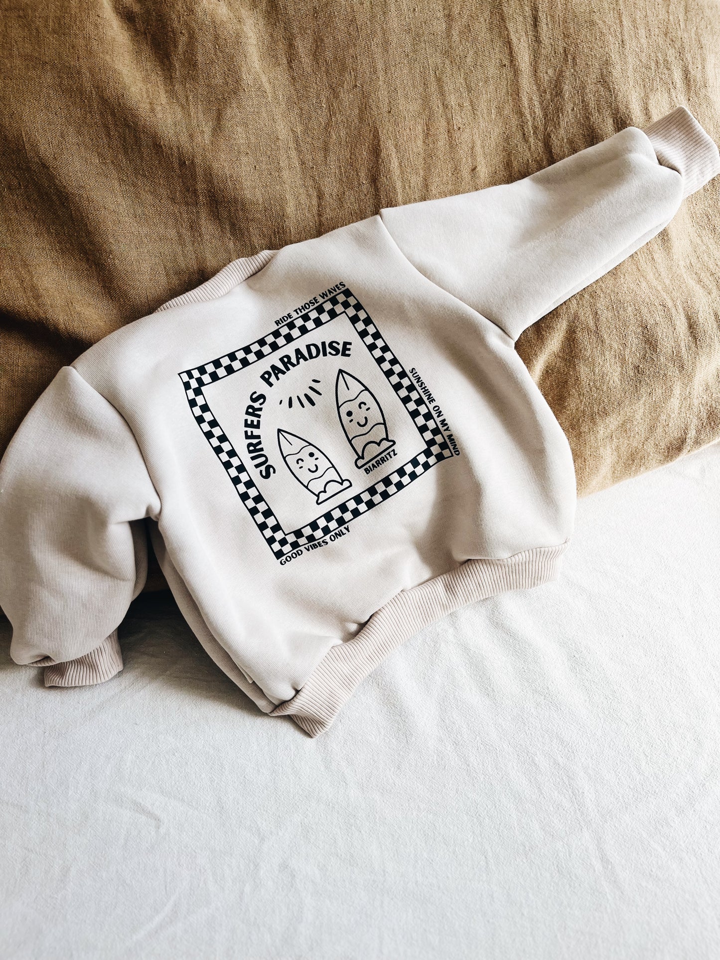 Sweat "Surfers paradise" À Personnaliser - Beige Foncé