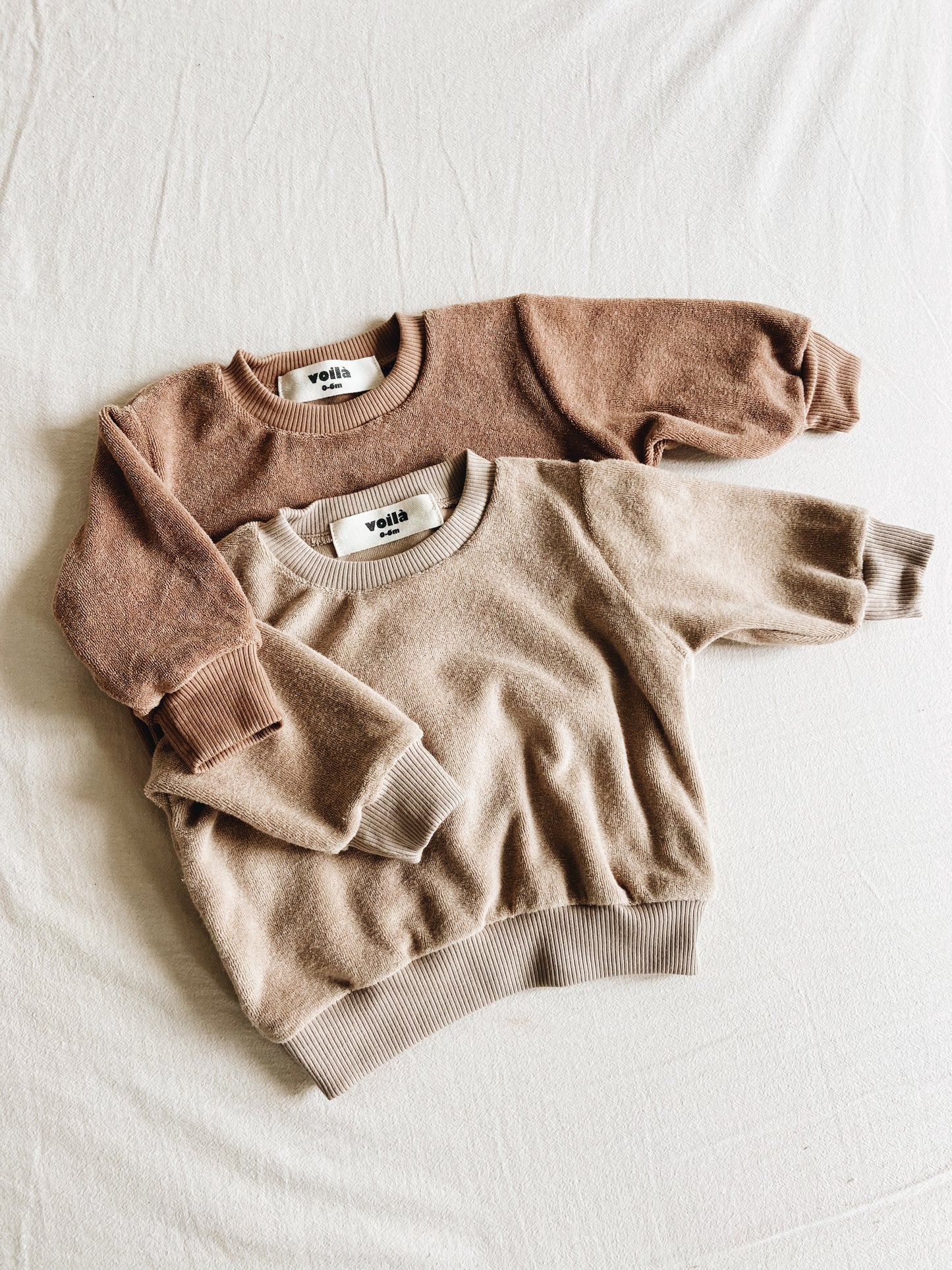 Sweat Éponge Beige Foncé