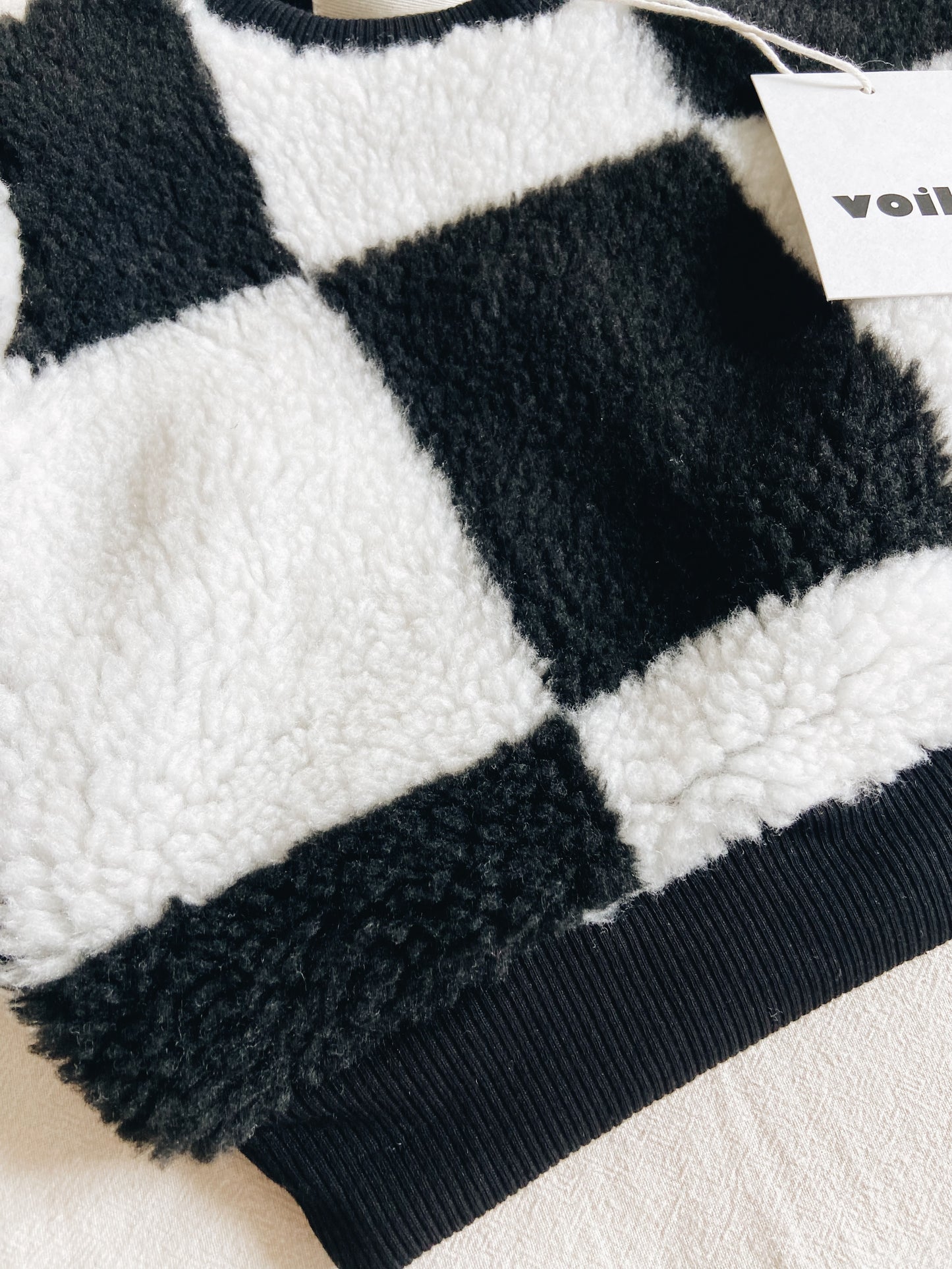 Sweat Teddy Motif Damier