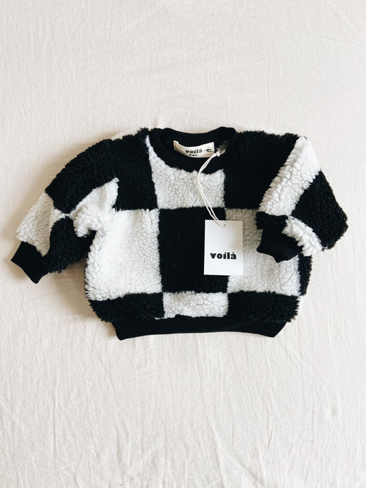 Sweat Teddy Motif Damier