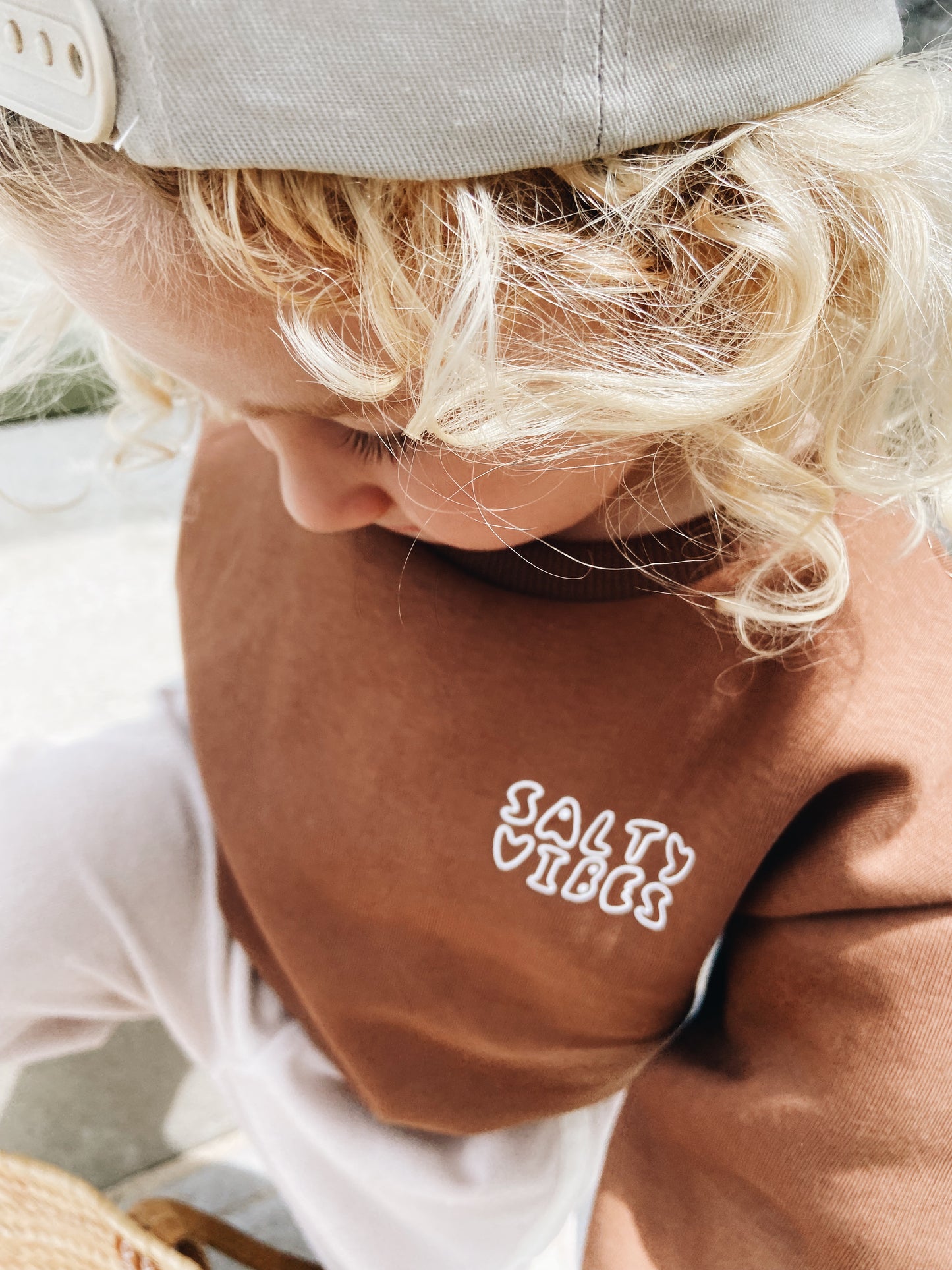 Sweat "Salty Vibes" - Marron