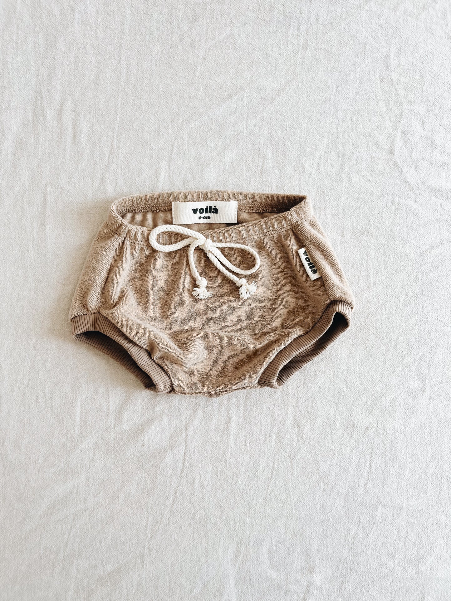Short Éponge Beige Foncé