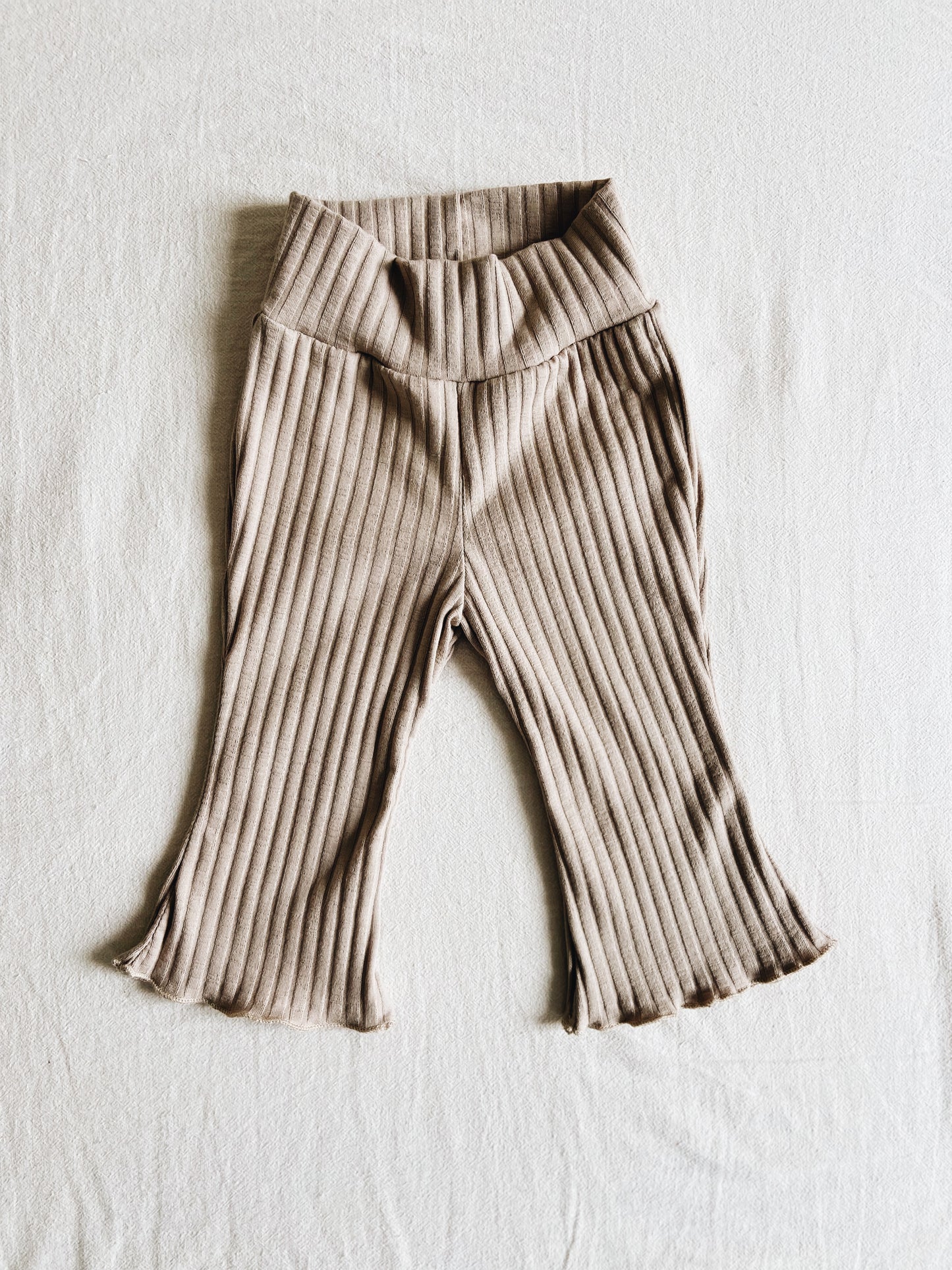 Pantalon Évasé Beige
