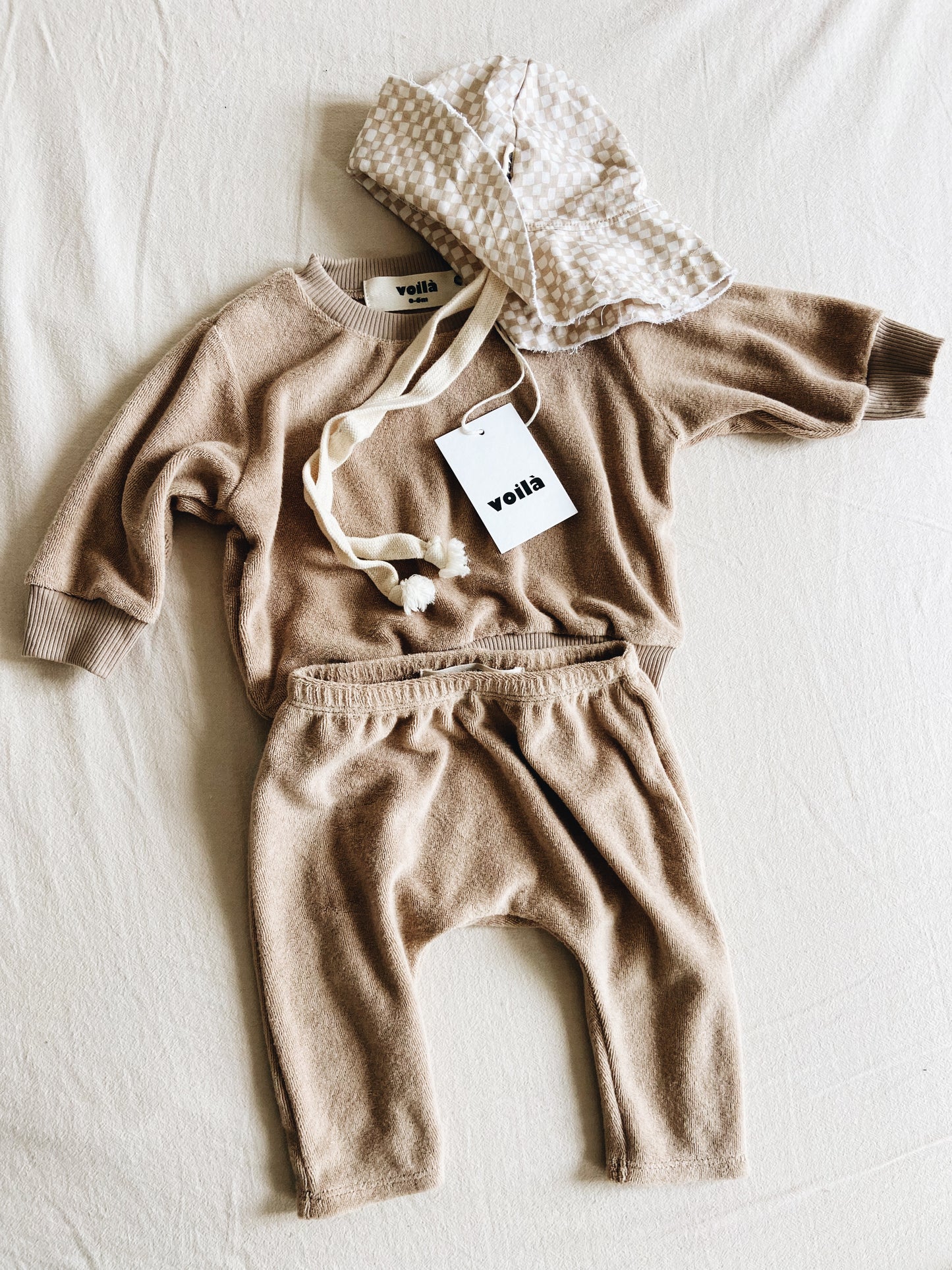 Sweat Éponge Beige Foncé