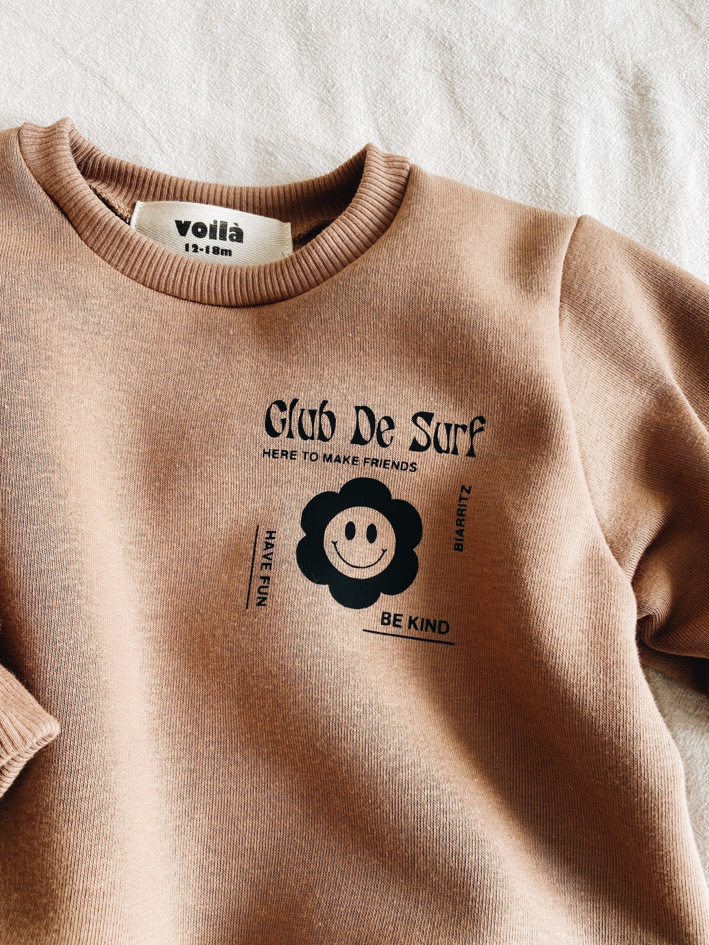Sweat Noisette "Club de surf"