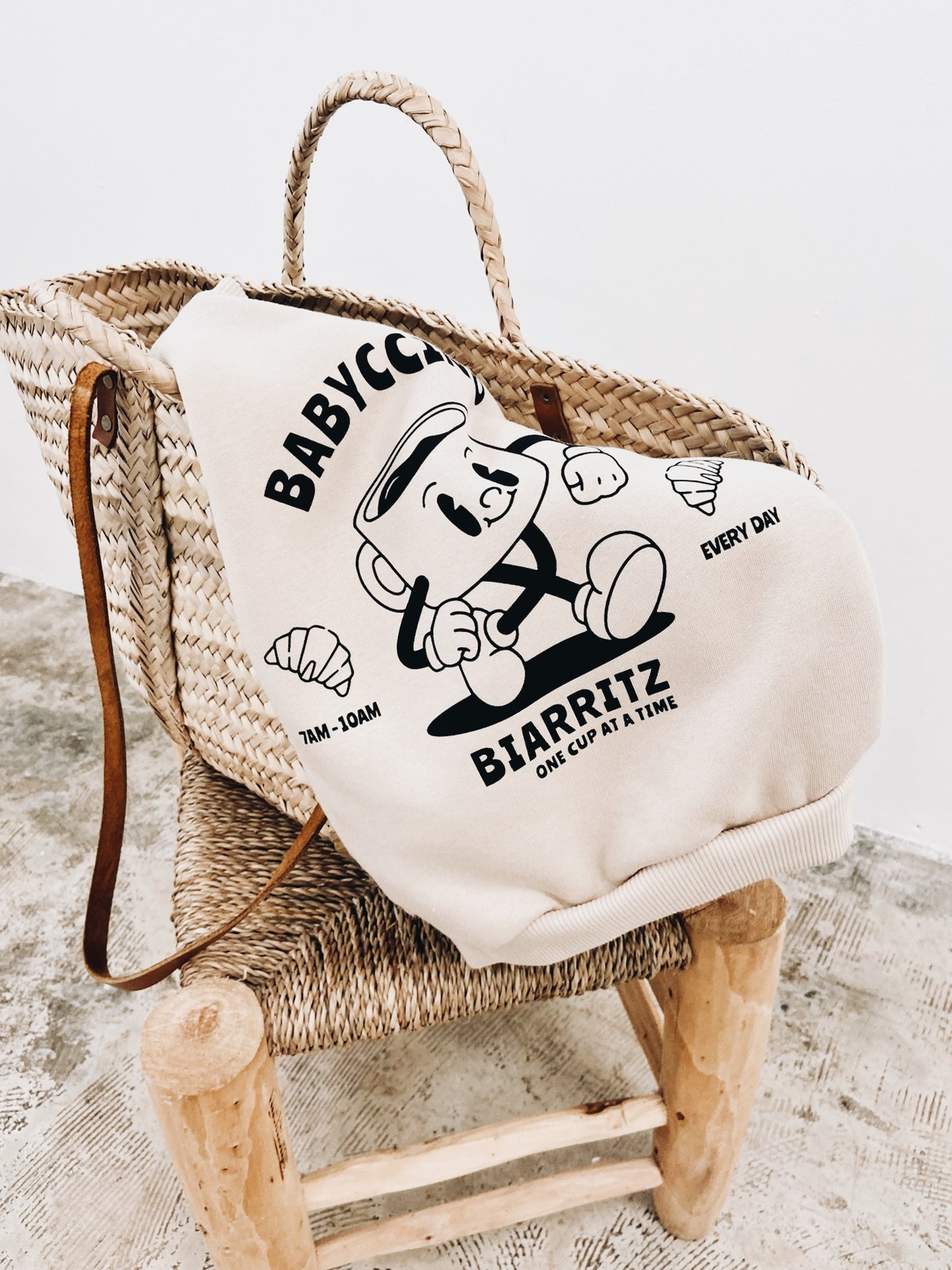Sweat "Babyccino club" À Personnaliser - Avoine
