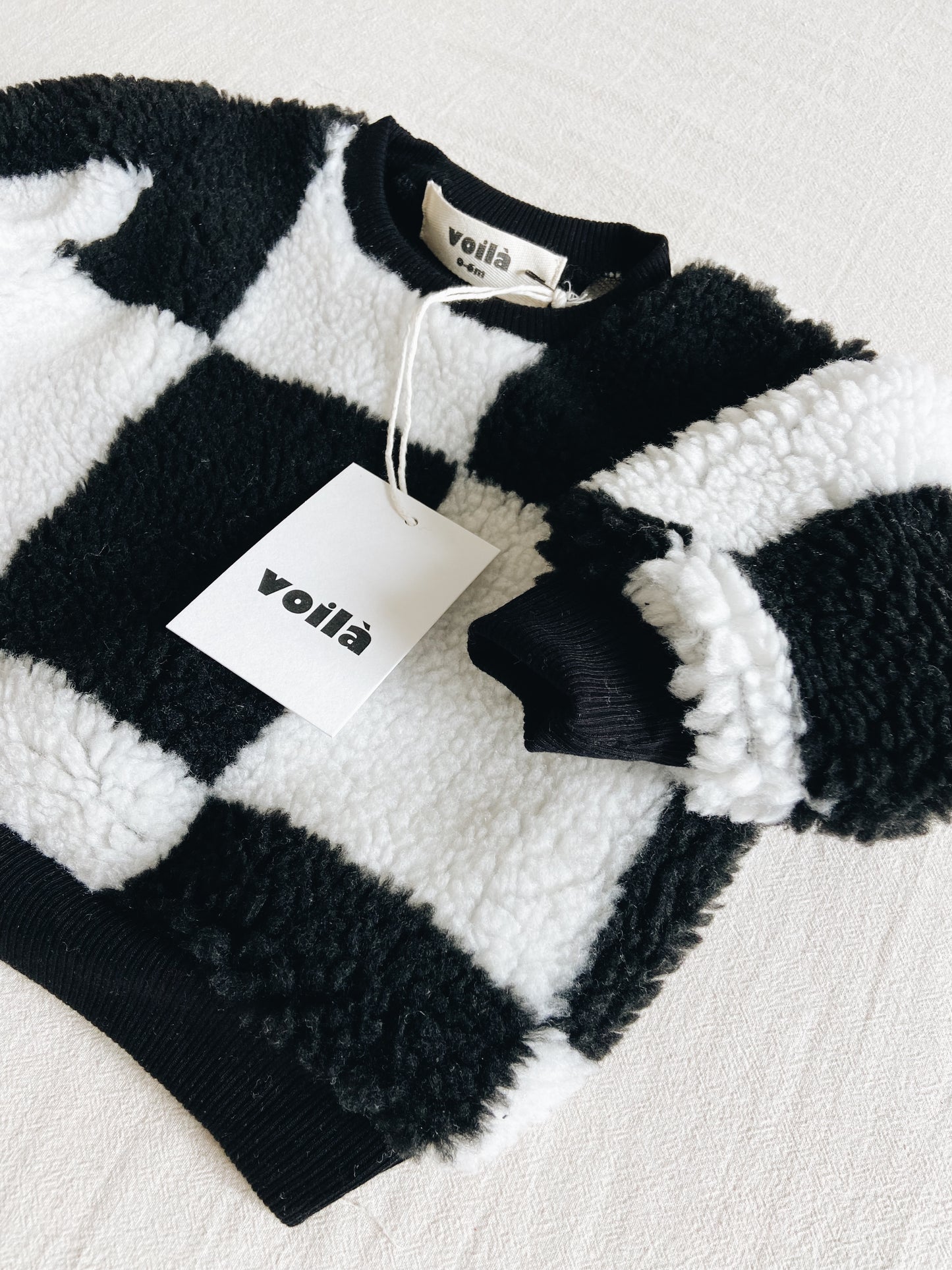 Sweat Teddy Motif Damier