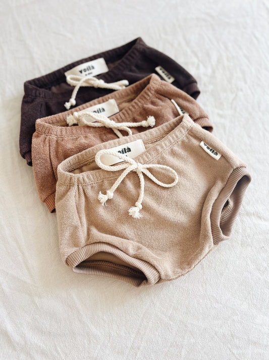 Short Éponge Beige Foncé