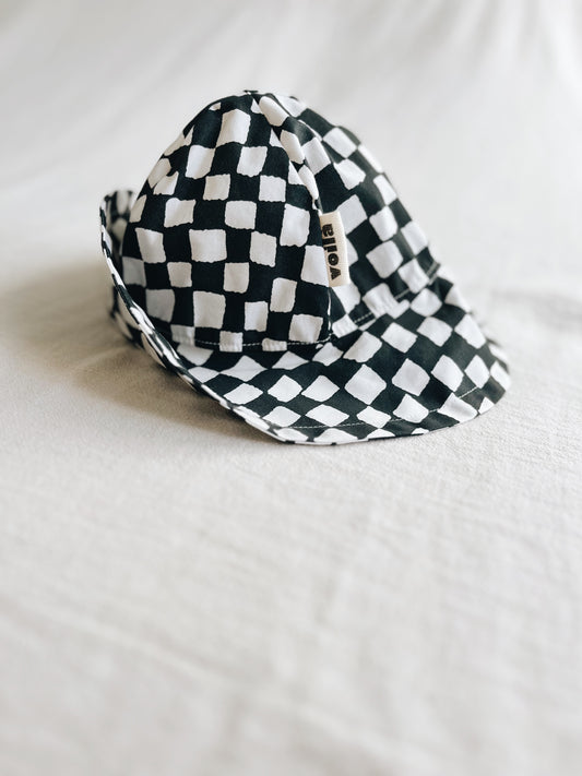 Chapeau Damier Noir
