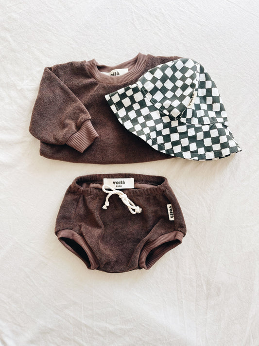 Short Éponge Chocolat Noir