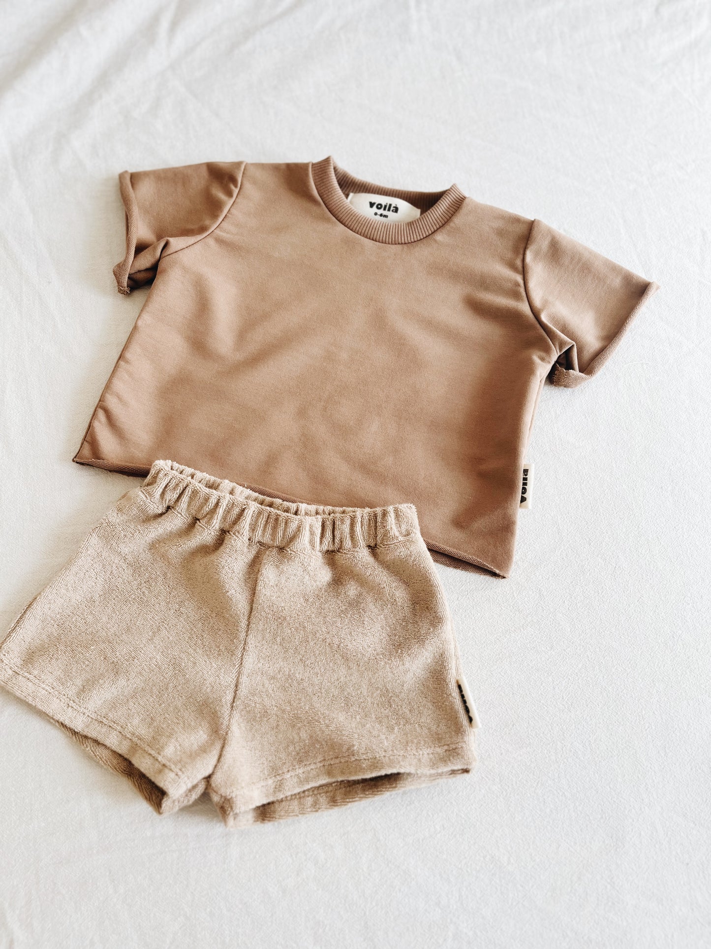 Short Loose Éponge Beige Clair