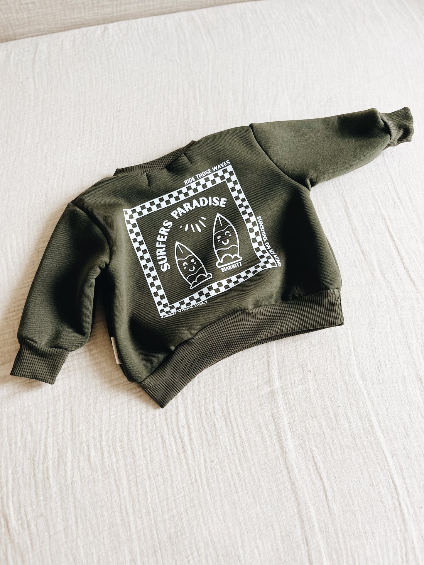 Sweat "Surfers paradise" À Personnaliser - Vert Foncé