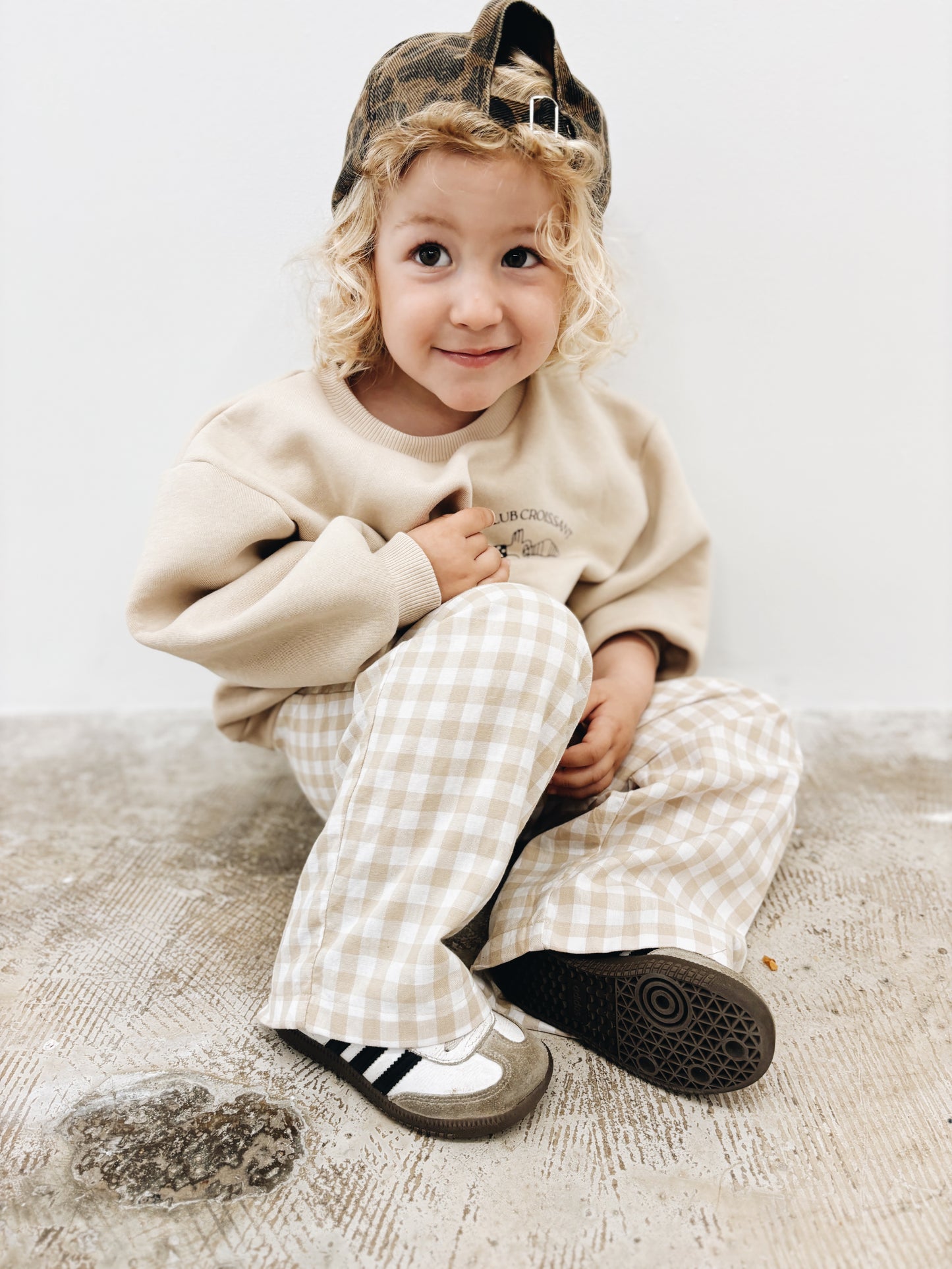 Pantalon Vichy Beige