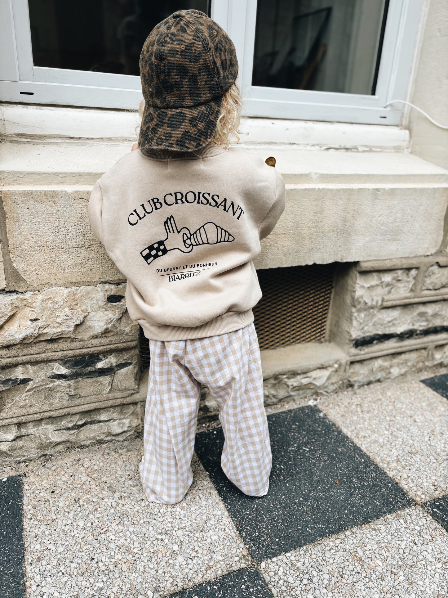 Pantalon Vichy Beige