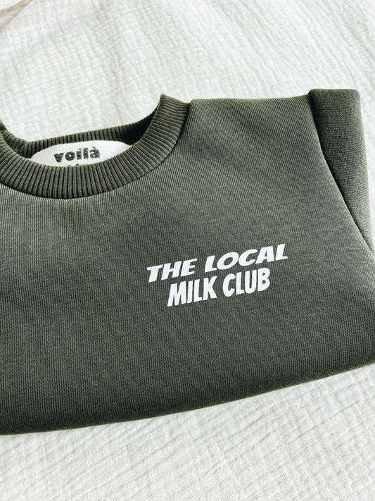 Sweat "The Local Milk Club" À Personnaliser - Vert Foncé
