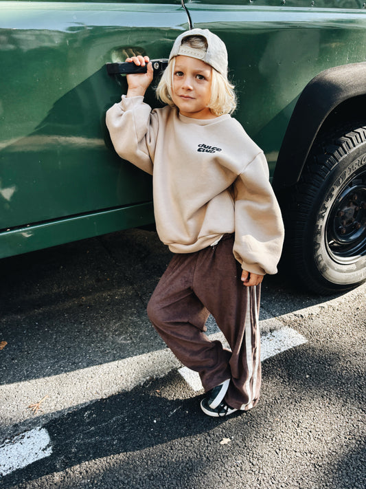 Sweat "Dulce Club" À Personnaliser - Beige Foncé