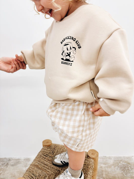 Sweat "Babyccino club" À Personnaliser - Avoine