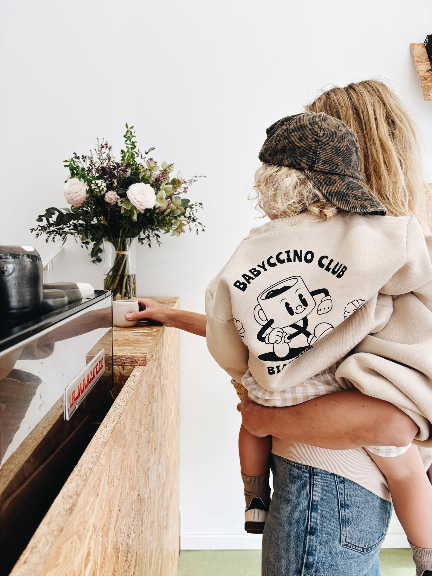 Sweat "Babyccino club" À Personnaliser - Avoine