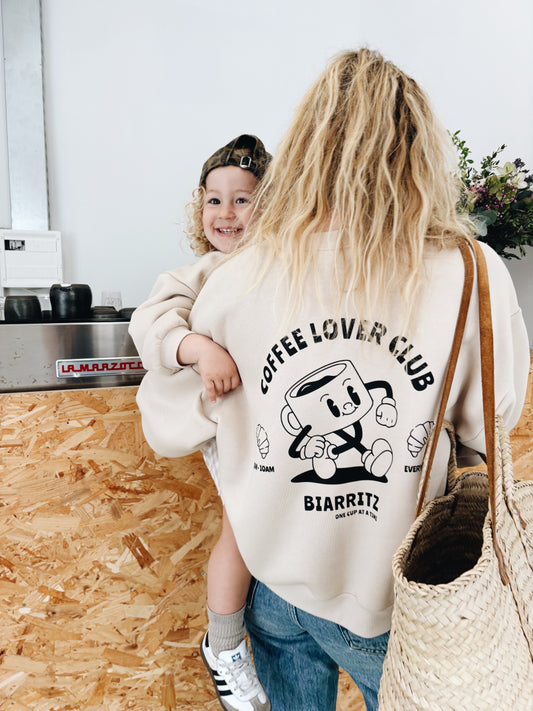 Sweat Adulte "Coffee lover club" À Personnaliser