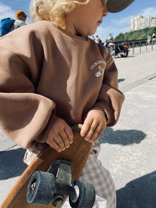 Sweat "Club croissant" À Personnaliser - Noisette