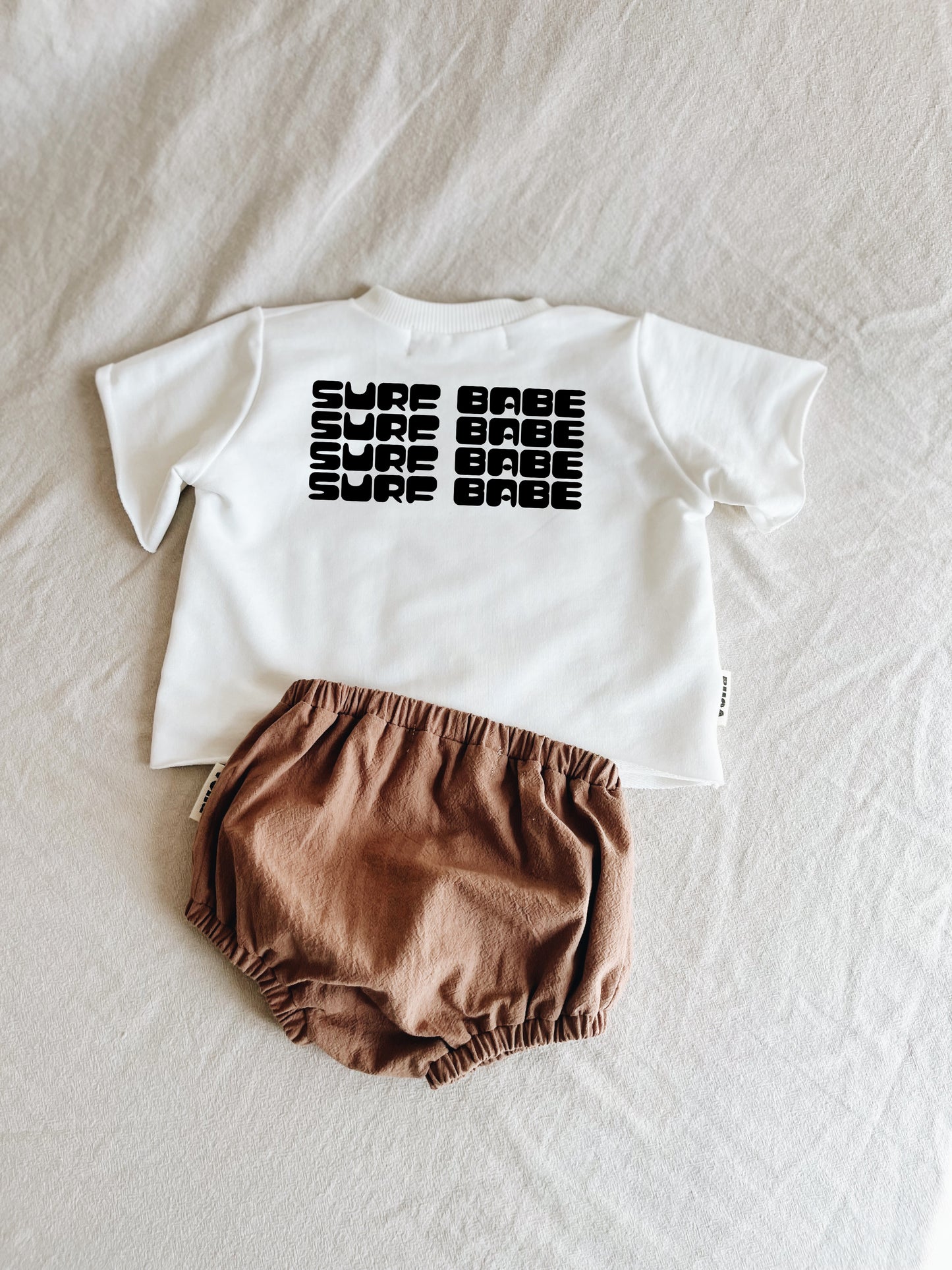 T-Shirt Oversize Blanc "Surf babe"