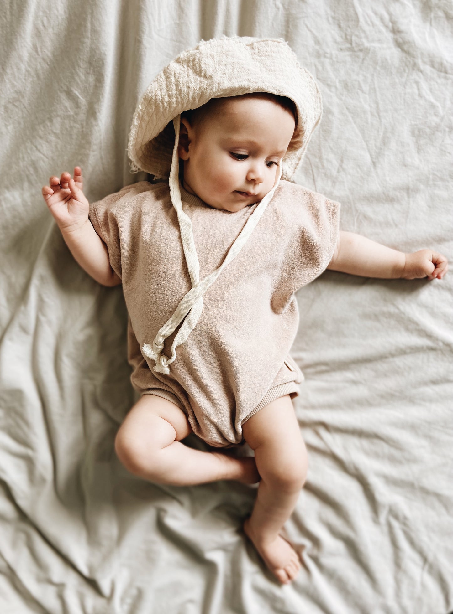 Terry Cloth Jumpsuit Light Beige