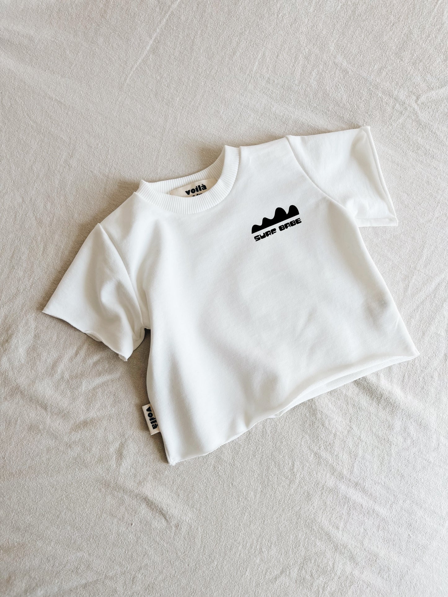 T-Shirt Oversize Blanc "Surf babe"