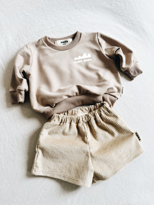 Short Loose Velours Côtelé