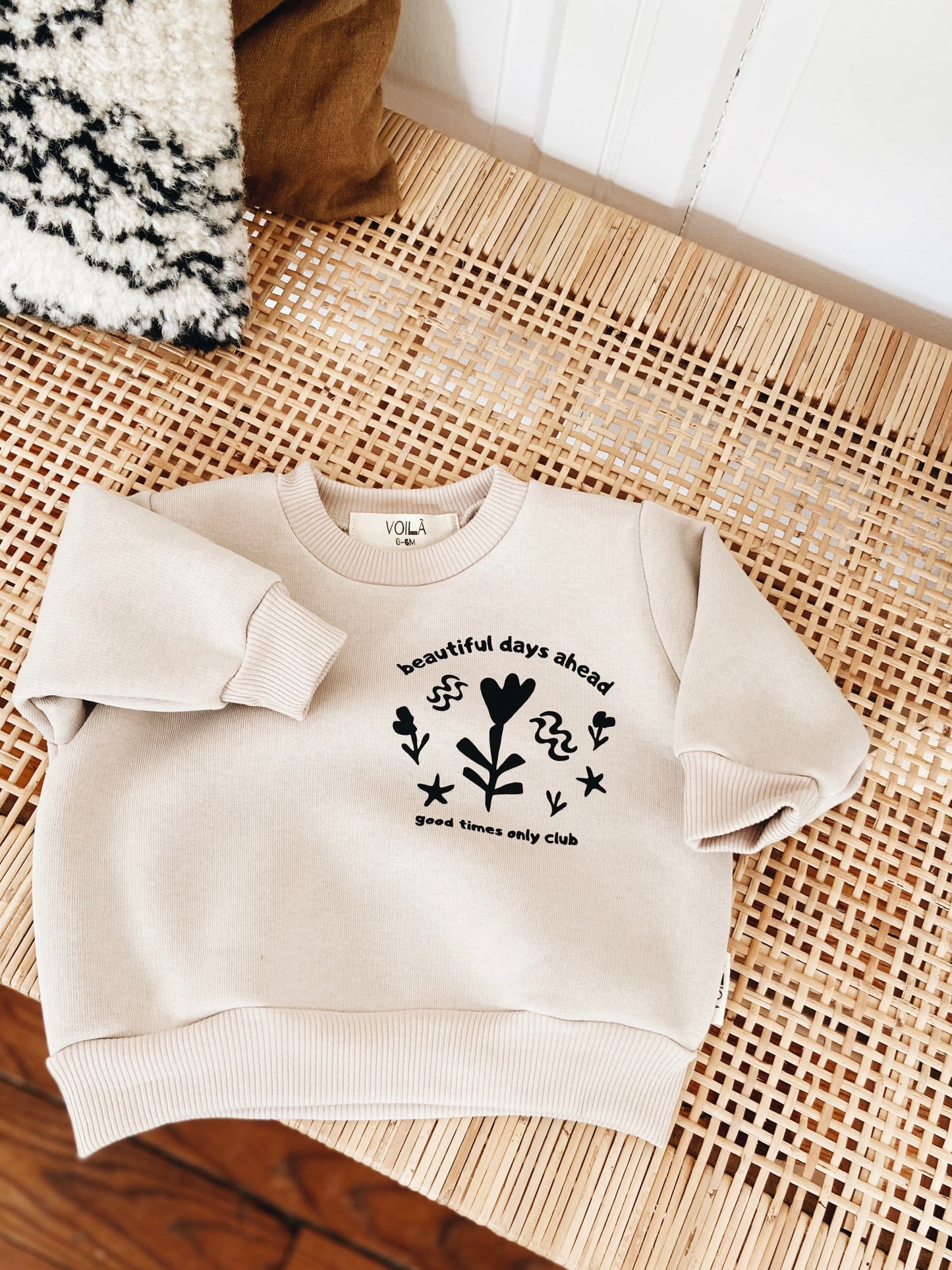Sweat Beige Clair "Beautiful days ahead"