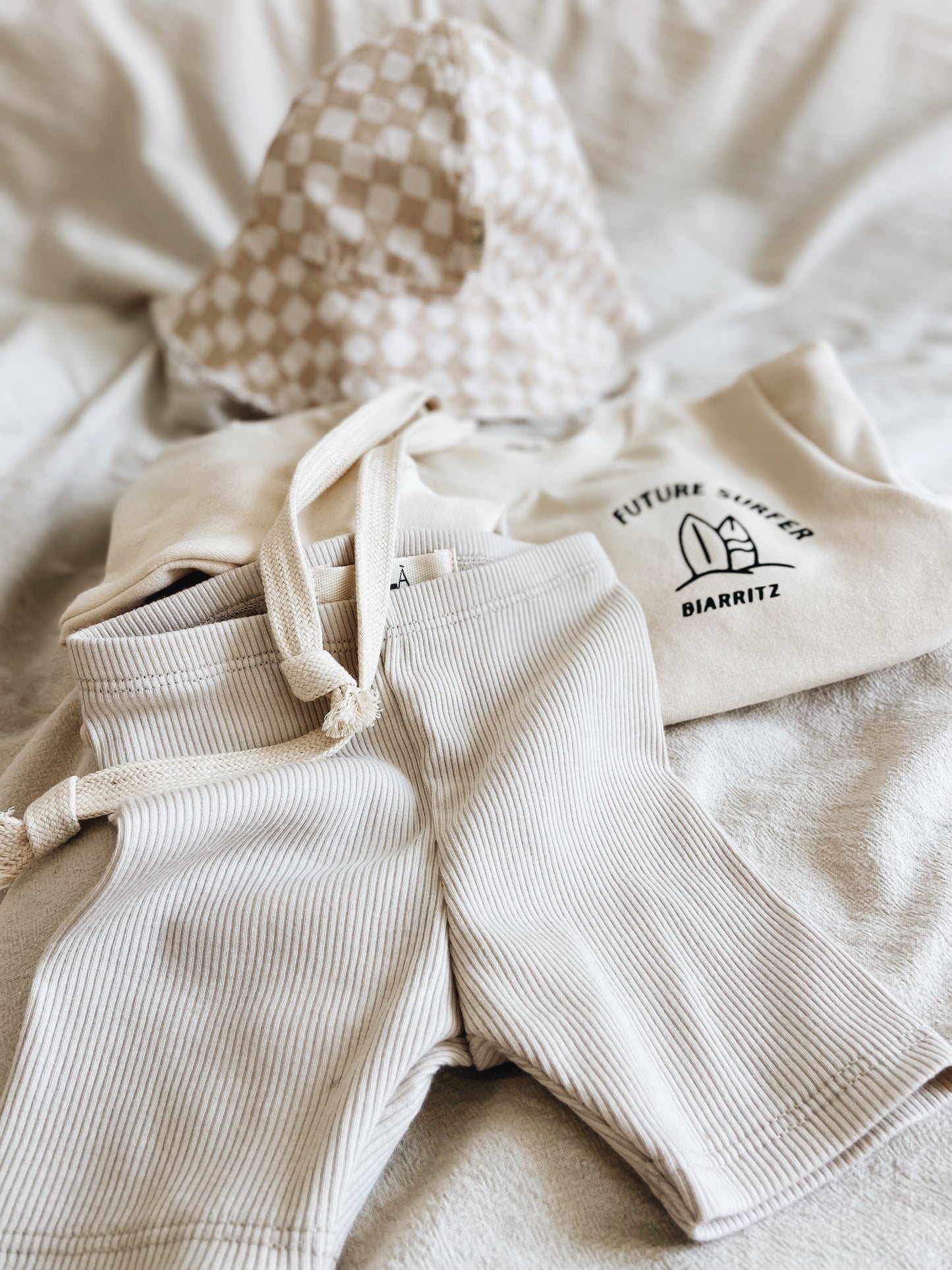 Beige Nature Biker Shorts