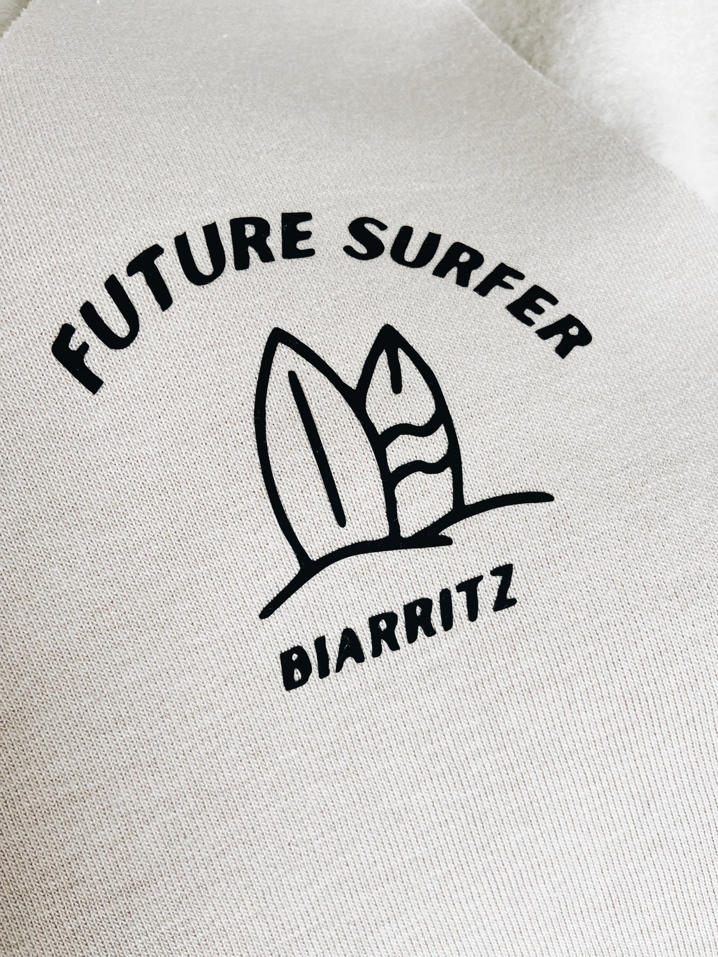 "Future Surfer Biarritz" Light Beige Sweatshirt