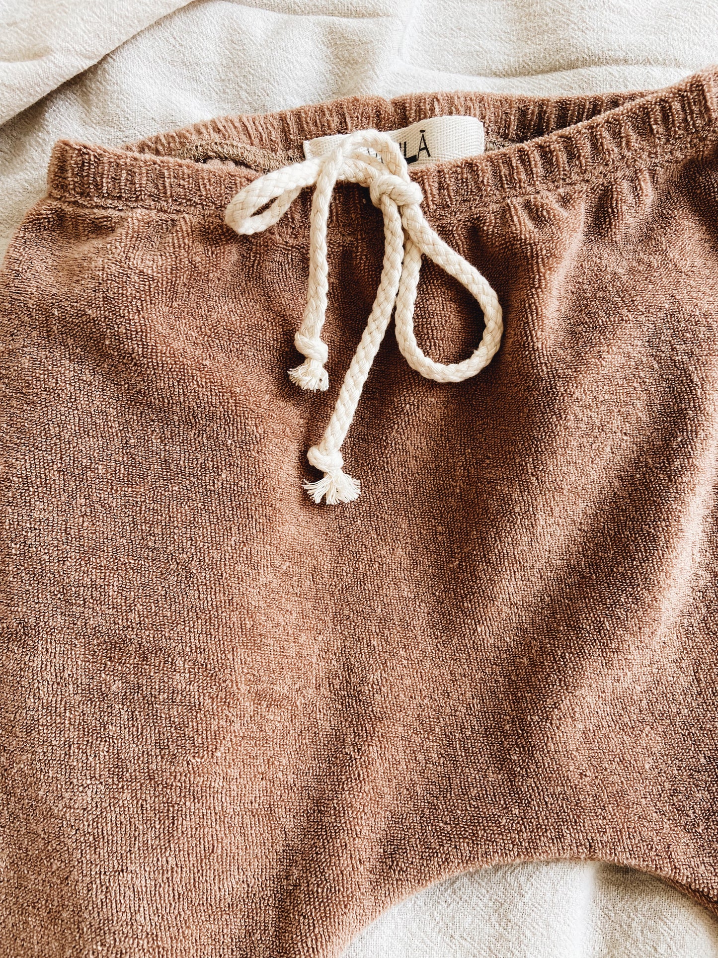 Hazelnut Terry Cloth Pants