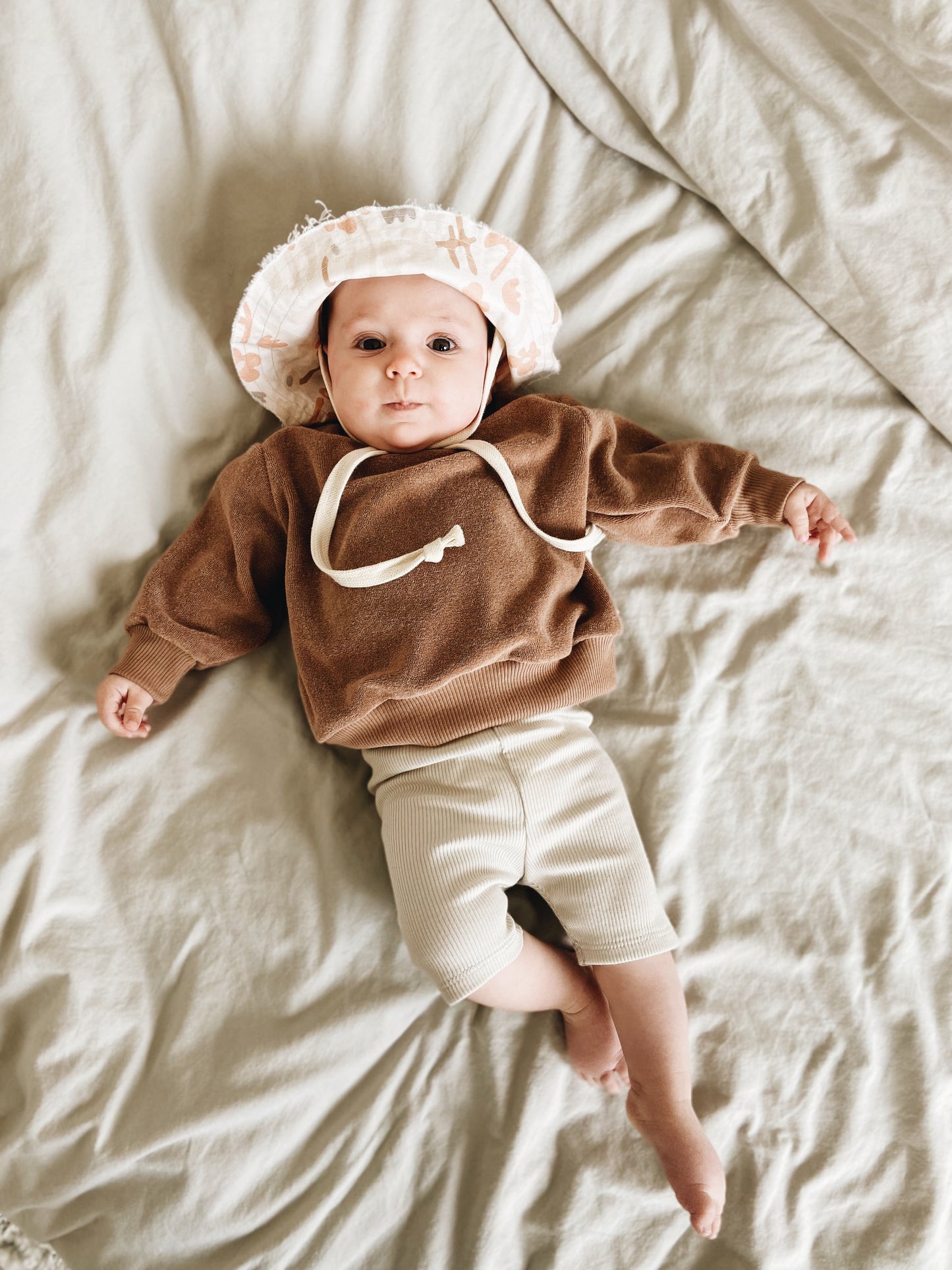 Beige Nature Biker Shorts