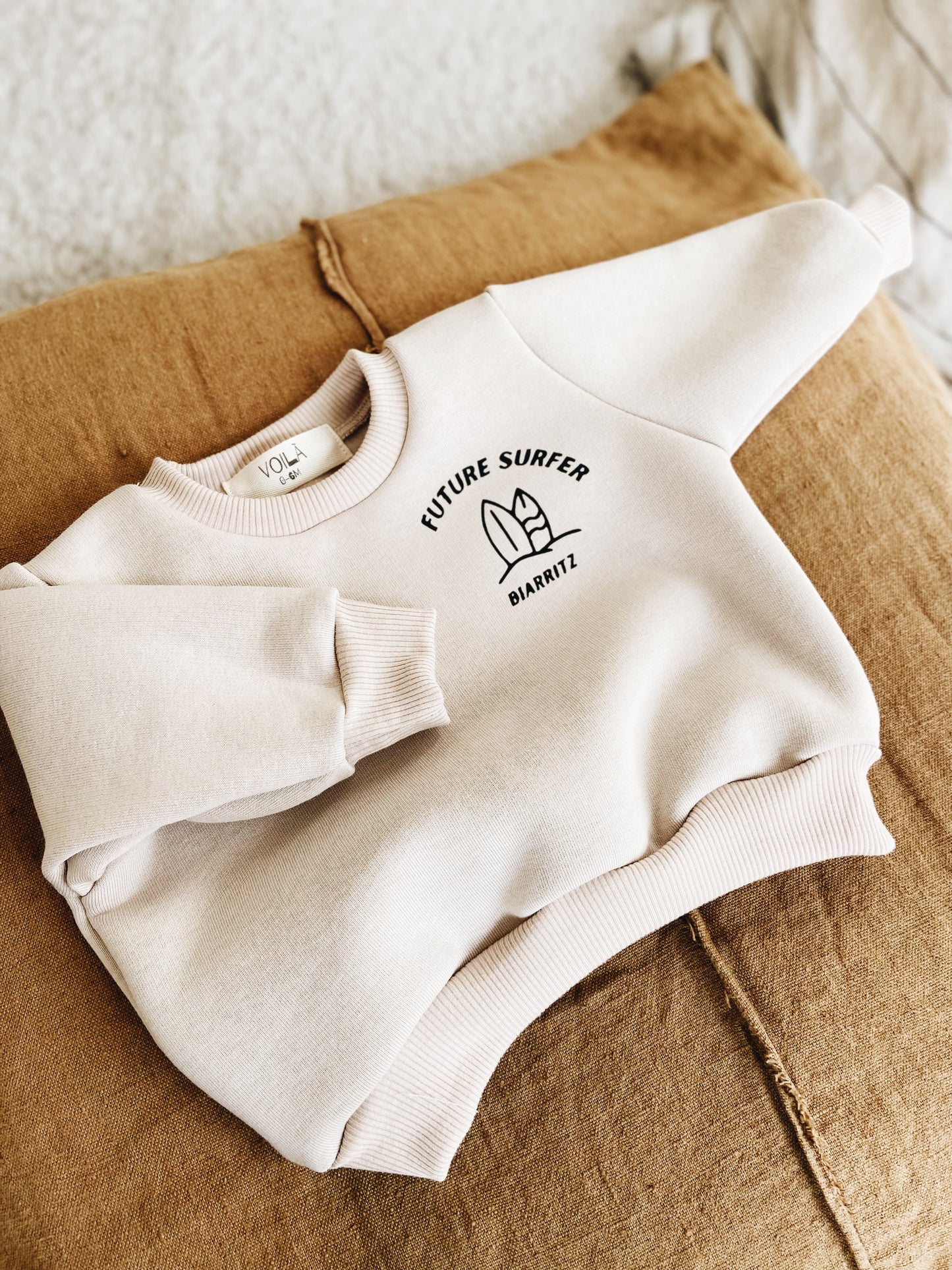 "Future Surfer Biarritz" Light Beige Sweatshirt