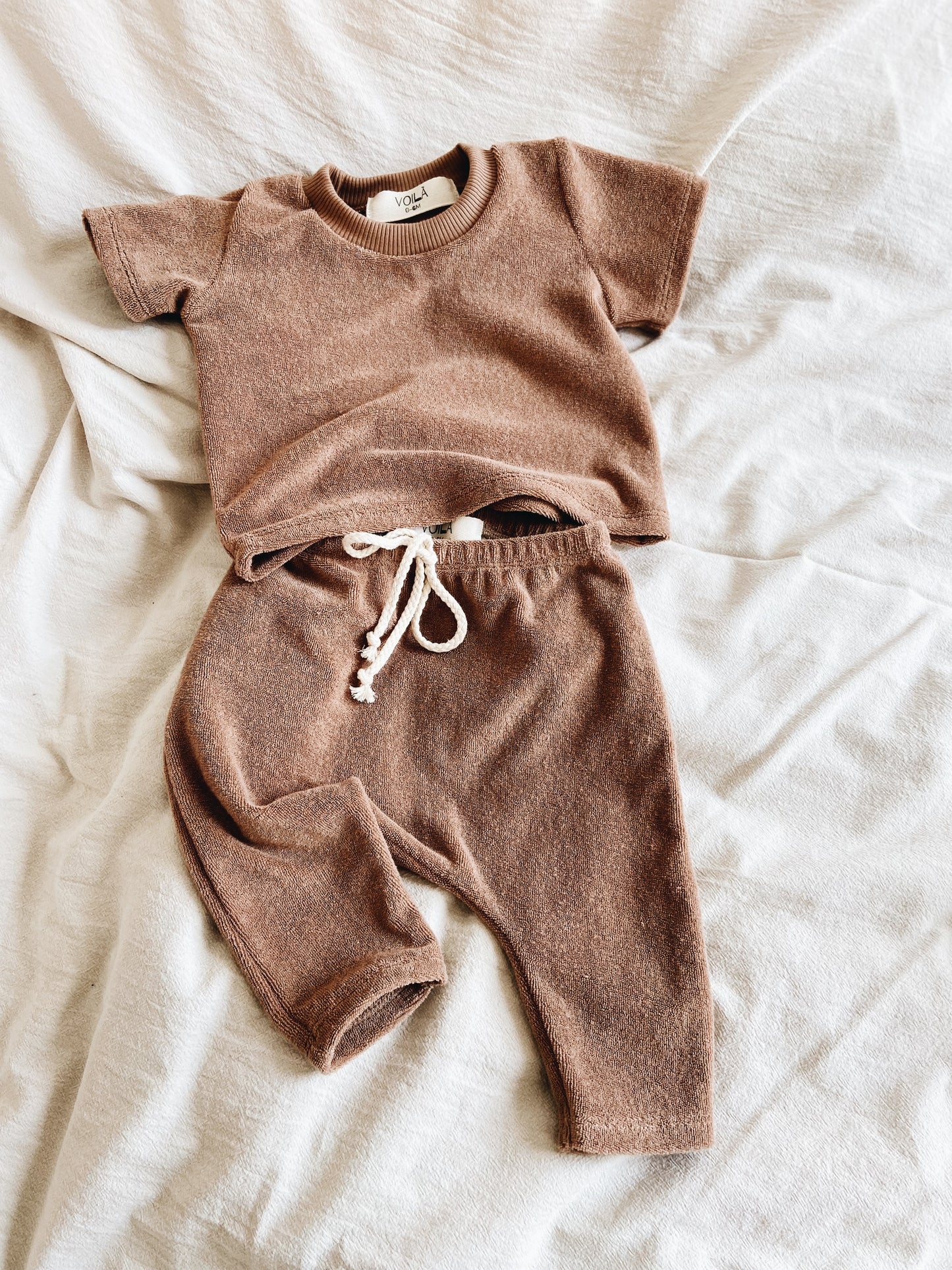 Hazelnut Terry Cloth Pants