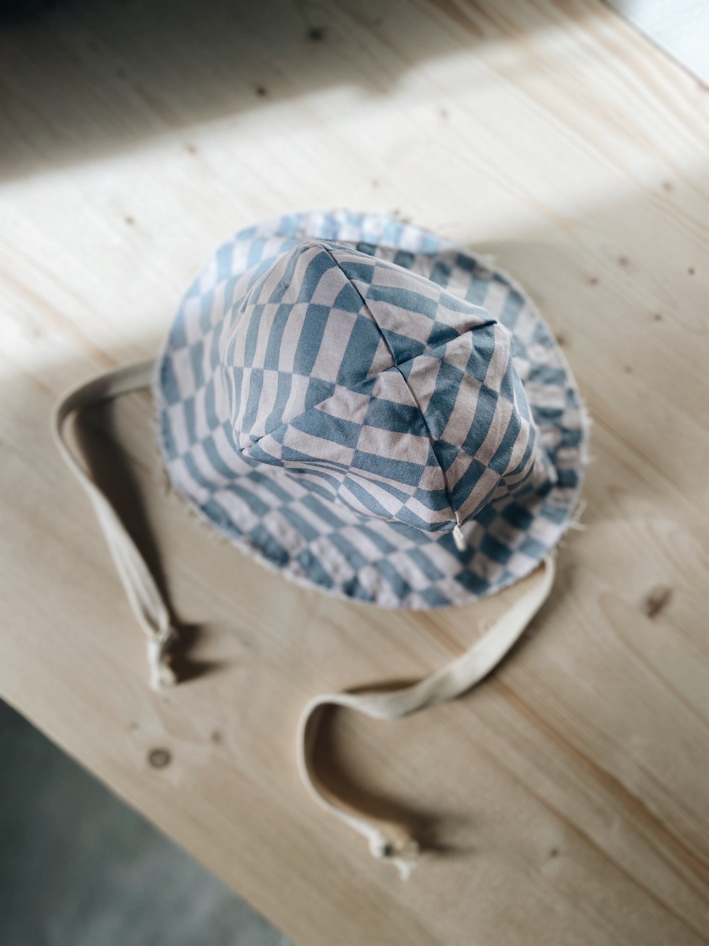 Blue Checkerboard Hat