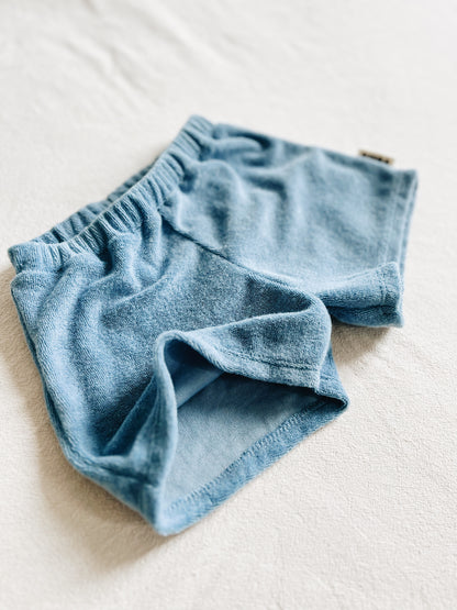 Short Loose Éponge Bleu