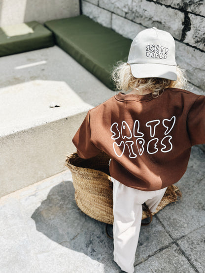 Sweat "Salty Vibes" - Marron